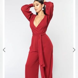 Fashion Nova Moonshine Chiffon Jumpsuit